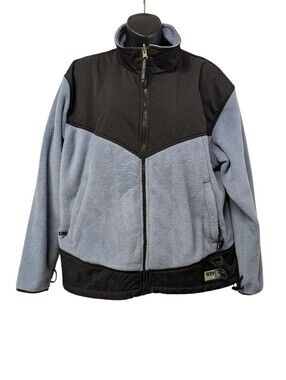 Colorado Clothing Colorblock Fleece Jacket Womens Sz L Blue Gray Black Zip Up